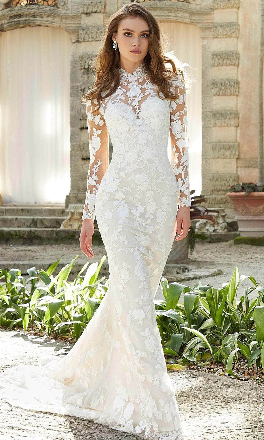 Mori Lee Bridal 2473 - High Neck Embroidered Bridal Gown

