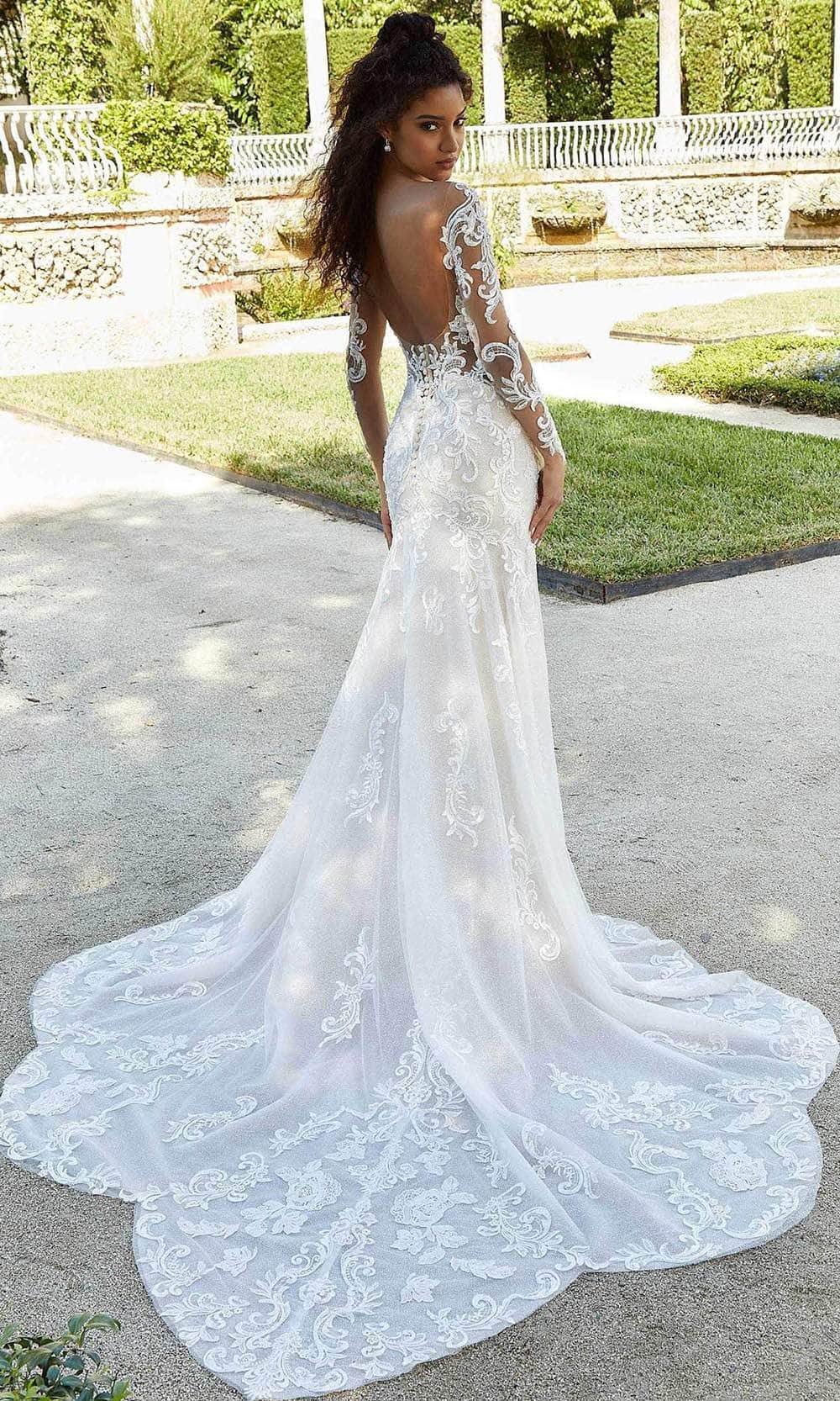 Mori Lee Bridal 2481 - Long Sleeve Illusion Wedding Dress

