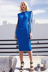 Sophisticated Fitted Sheath Tea Length High-Neck Sheath Dress/Pageant Dress/Prom Dress