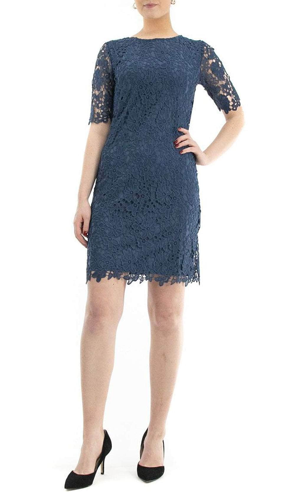 Nina Leonard L0474A - Lace Sheath Formal Dress
