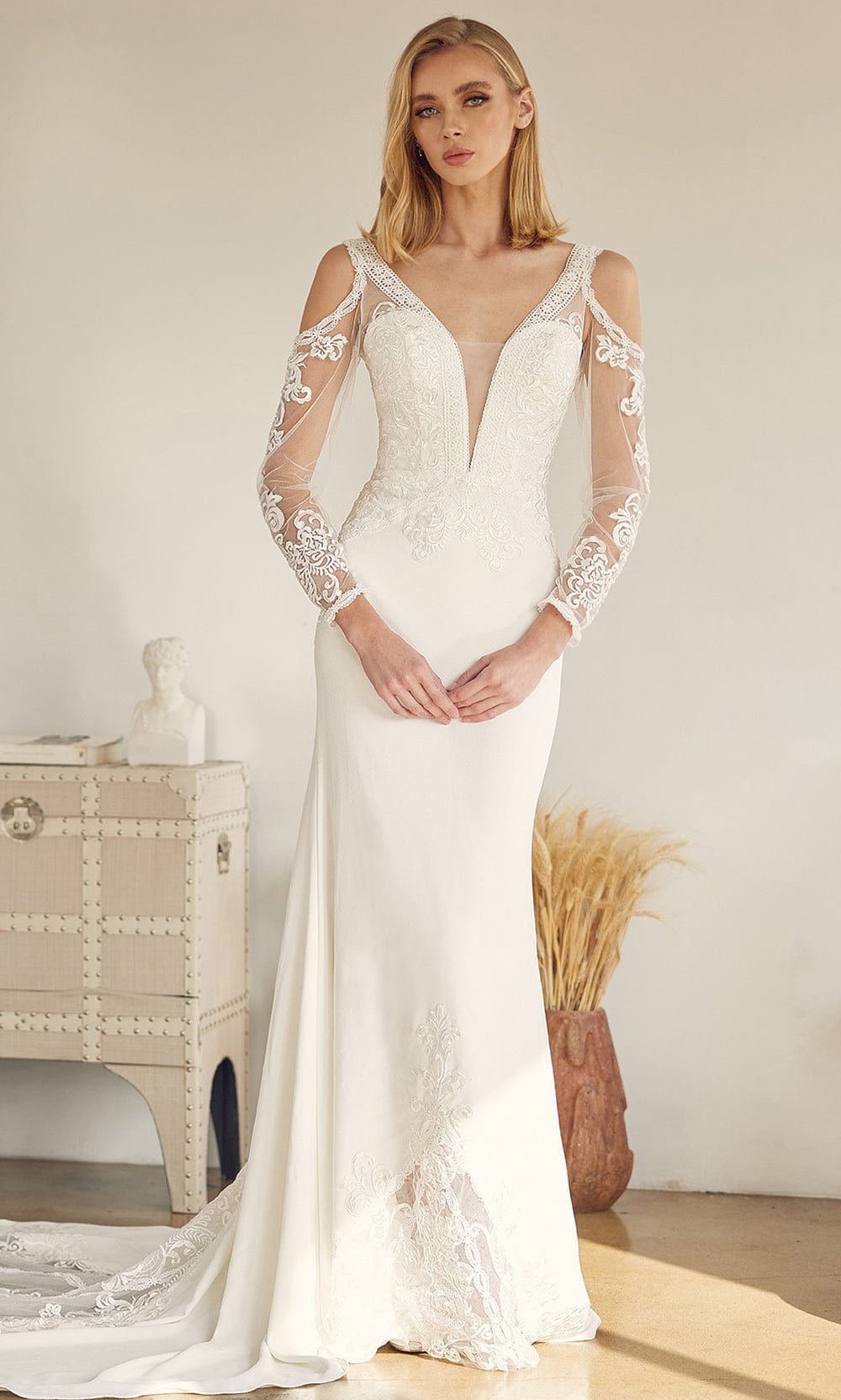 Nox Anabel Bridal JE916 - Long Sleeve Bridal Gown
