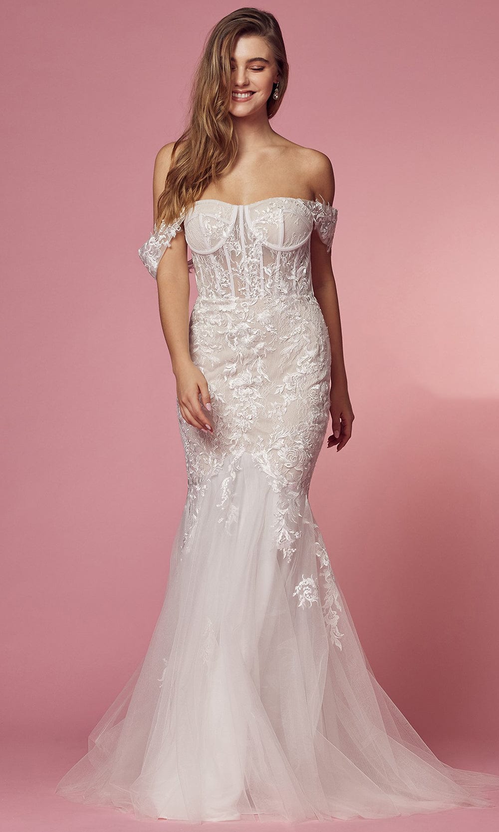 Nox Anabel Bridal JS924 - Corset Lace Bridal Gown
