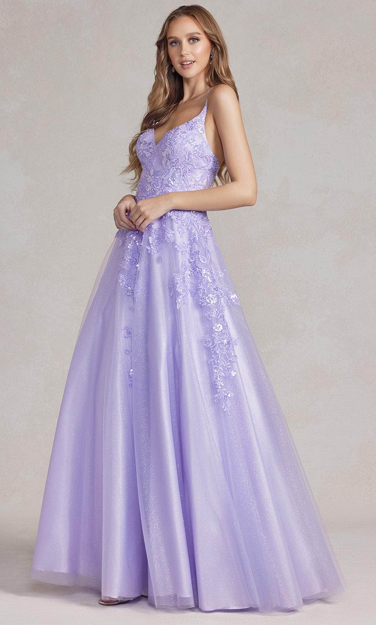 Nox Anabel E1178 - Embroidered Bodice Prom Gown
