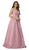 Nox Anabel - E228 Sleeveless V-neck Pleated Ballgown Special Occasion Dress XS / Hot Pink