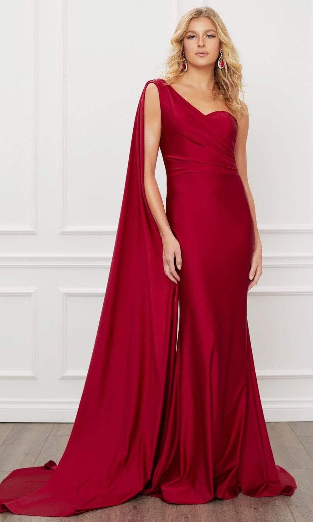 Nox Anabel - E475 Sleeveless One Shoulder Trumpet Dress