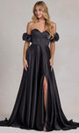 A-line Strapless Sweetheart Slit Corset Natural Waistline Prom Dress with a Brush/Sweep Train