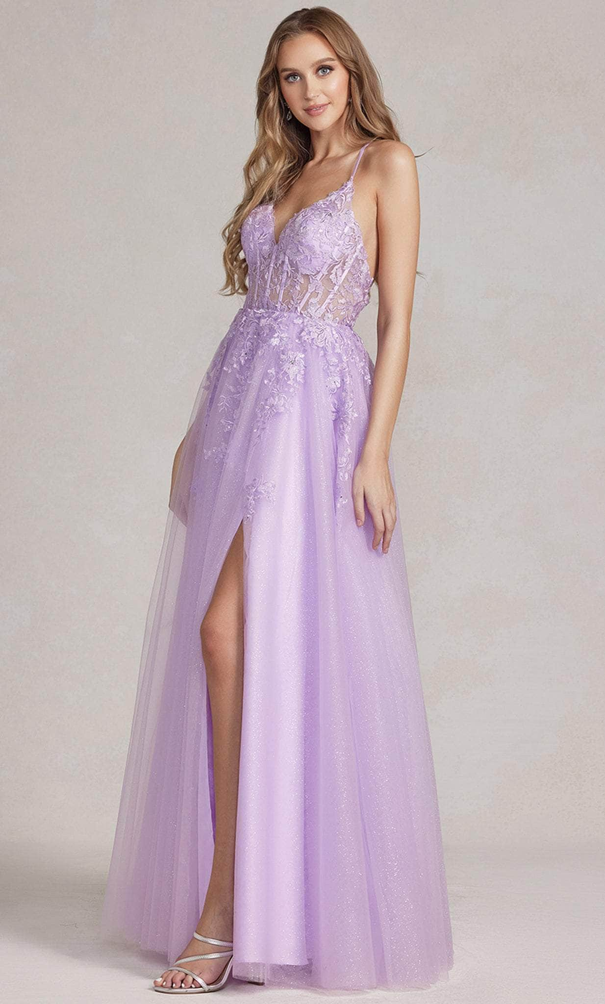 Nox Anabel T1081 - Sleeveless Lace Embroidered Prom Dress
