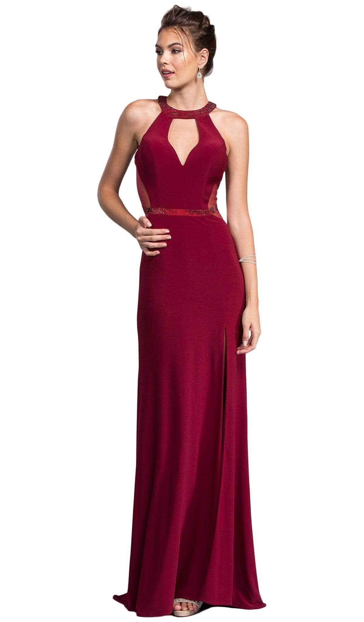 Aspeed Design - Ornate Halter Sheath Prom Dress
