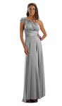 A-line Natural Waistline Fitted Wrap Cocktail Floor Length Bridesmaid Dress/Prom Dress