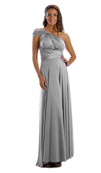 A-line Cocktail Floor Length Natural Waistline Wrap Fitted Bridesmaid Dress/Prom Dress
