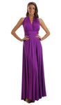 A-line Wrap Fitted Cocktail Floor Length Natural Waistline Bridesmaid Dress/Prom Dress