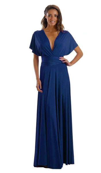 A-line Cocktail Floor Length Natural Waistline Fitted Wrap Bridesmaid Dress/Prom Dress
