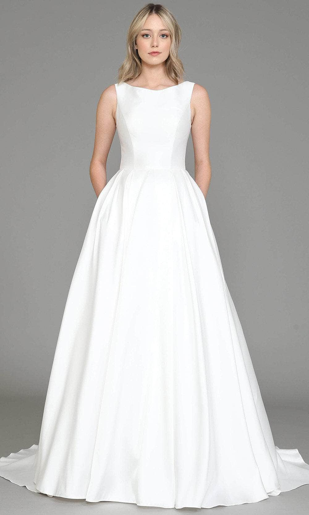 Poly USA 8534 - Bateau Neck Sleeveless Bridal Gown
