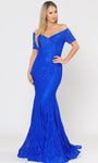 Mermaid Sheer Fitted Sweetheart Off the Shoulder Natural Princess Seams Waistline Lace Dress with a Brush/Sweep Train