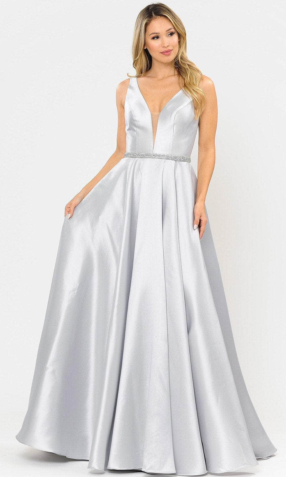 Poly USA 8682 - Mikado Sleeveless A-Line Long Gown
