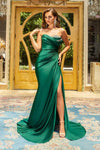 Tall Strapless Sweetheart Metallic Natural Waistline Slit Ruched Draped Open-Back Hidden Back Zipper Beaded Fitted Sheath Sheath Dress/Bridesmaid Dress/Prom Dress with a Brush/Sweep Train