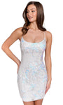 Sleeveless Spaghetti Strap Cocktail Above the Knee Fall Natural Waistline Back Zipper Sequined Open-Back Fitted Beaded Lace-Up Floral Print Scoop Neck Sheath Sheath Dress