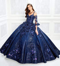 V-neck Lace Bell Sleeves Sleeveless Sweetheart Sequined Pleated Applique Beaded Basque Corset Waistline Ball Gown Dress