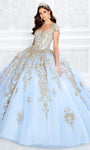 Queen Anne Neck 2013 Short Sleeves Sleeves Basque Corset Waistline Beaded Applique Keyhole Ball Gown Quinceanera Dress with a Brush/Sweep Train