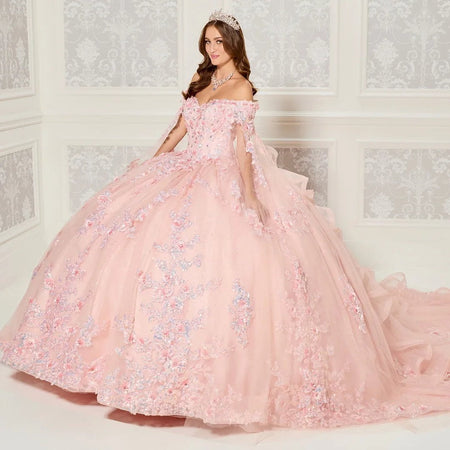 Princesa by Ariana Ruffled Ballgown