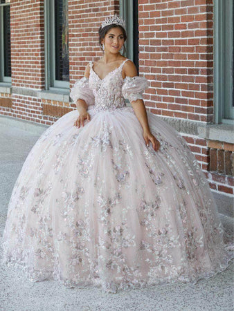 Quinceanera Collection Laced Illusion Quinceanera Dress