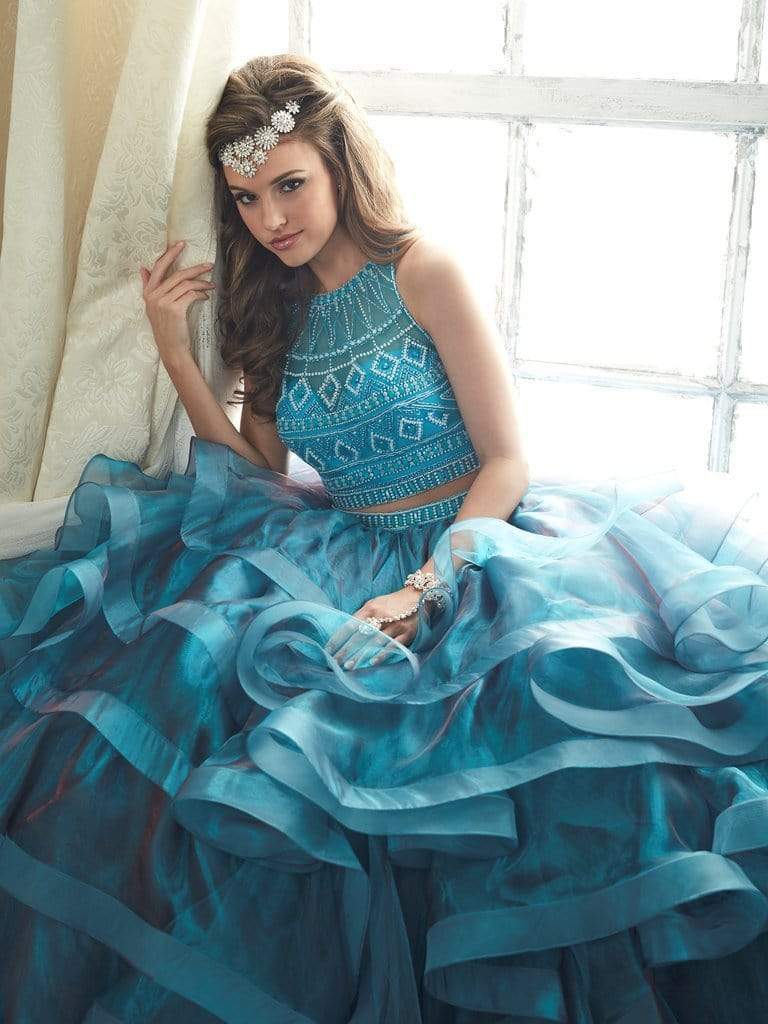 Quinceanera Collection - 26841 Three Piece Beaded Ruffled Ballgown
