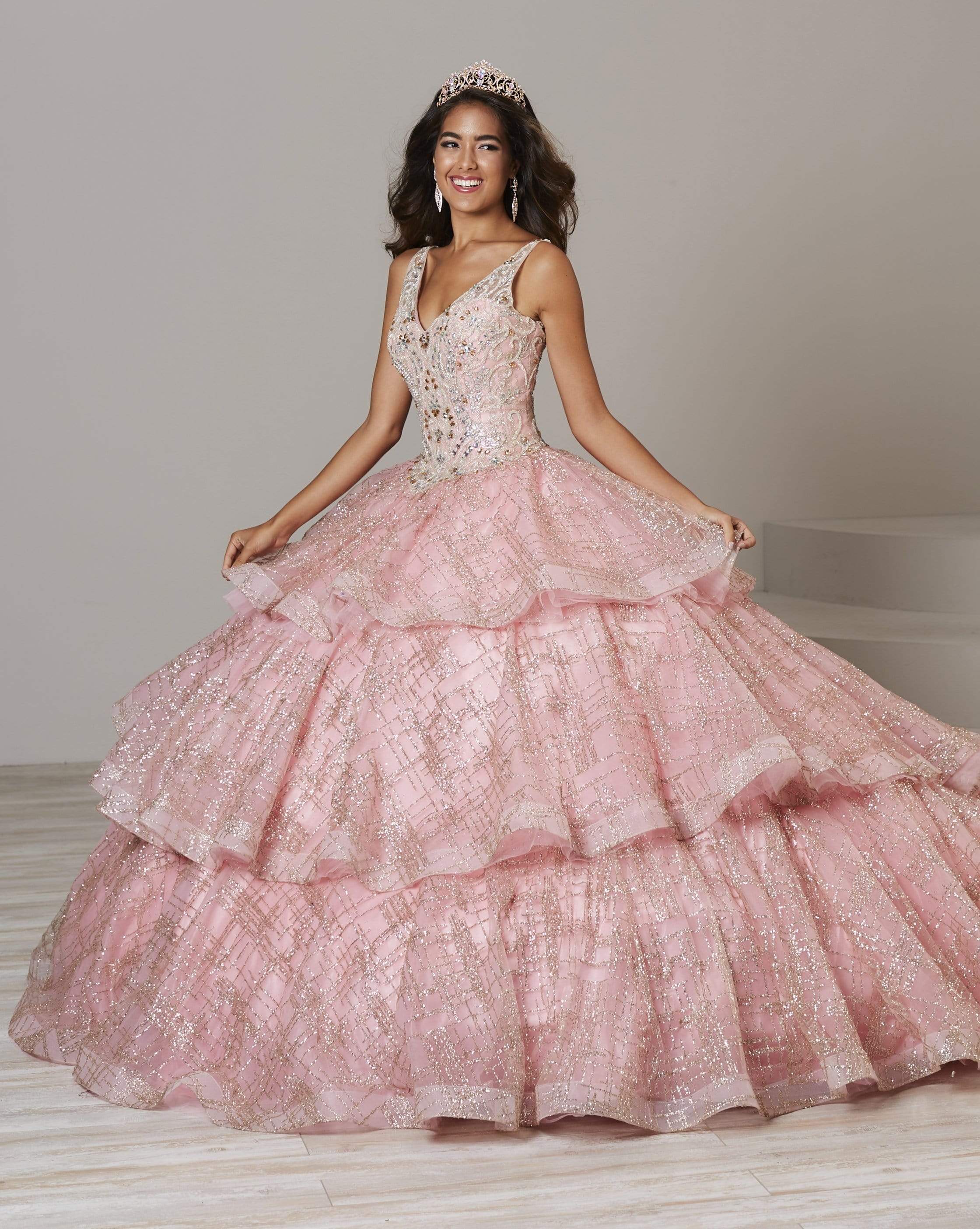 Quinceanera Collection - 26921 Sleeveless Beaded Bodice Ballgown
