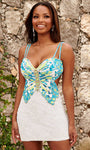 Back Zipper Fitted Beaded Sleeveless Short Sweetheart Natural Waistline Sheath Tulle Sheath Dress