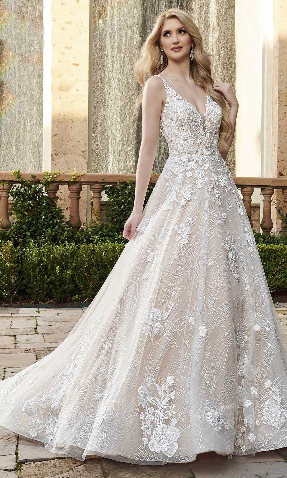 Rachel Allan - M791 Floral Embroidered A-line Long Gown
