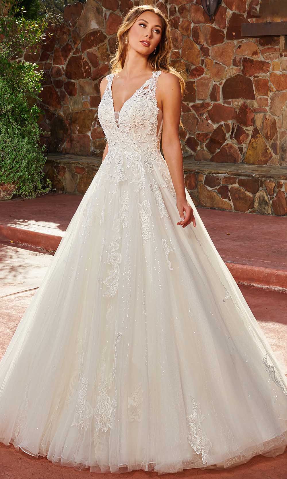 Rachel Allan M817 - Applique A-Line Bridal Gown
