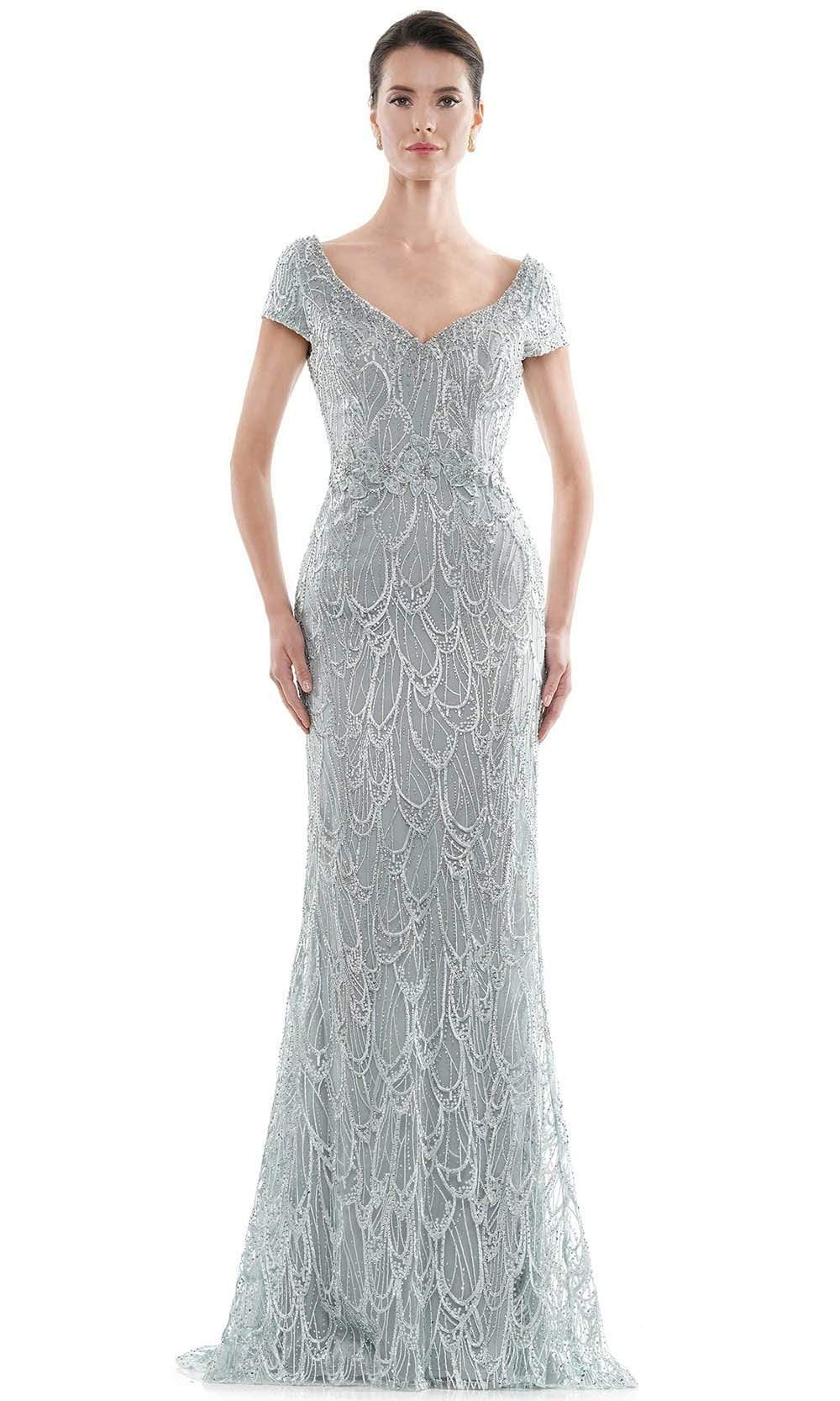 Rina Di Montella - RD2716 Portrait V-Neck Fully Embroidered Gown
