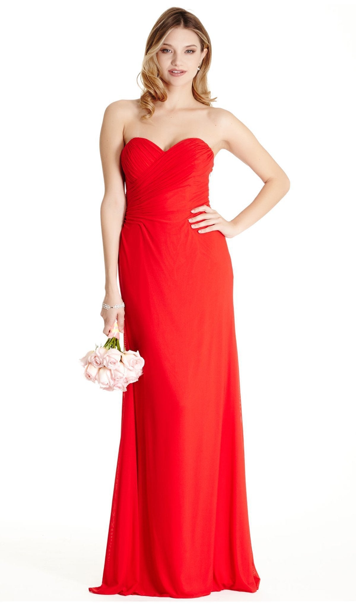 Aspeed Design - Ruched Sweetheart Evening Sheath Dress
