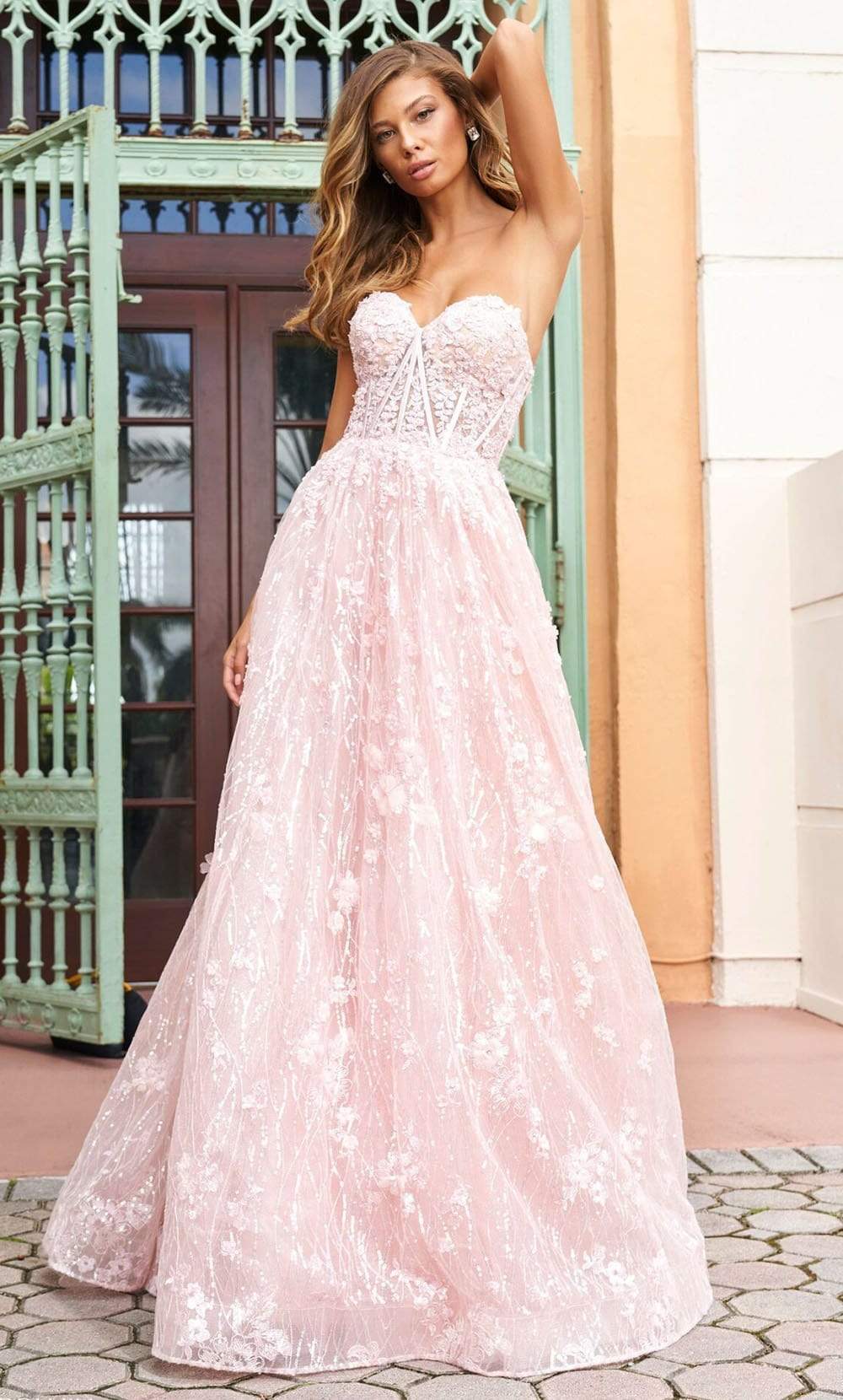 Sherri Hill - 54305 Floral Sweetheart Ballgown
