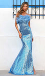 Strapless Sheath Slit Sequined Vintage Straight Neck Natural Waistline Sheath Dress with a Brush/Sweep Train