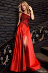 A-line Natural Waistline Satin Slit Back Zipper Asymmetric Fitted One Shoulder Dress