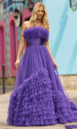 Sherri Hill Crumbcatcher Ruffled Ballgown