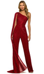 One Shoulder Beaded Jumpsuit