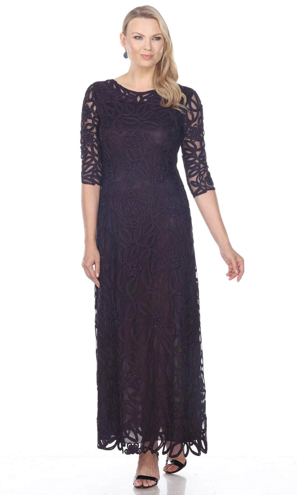 Soulmates 1616 - Soutache Embroidered Lace Evening Gown Dress