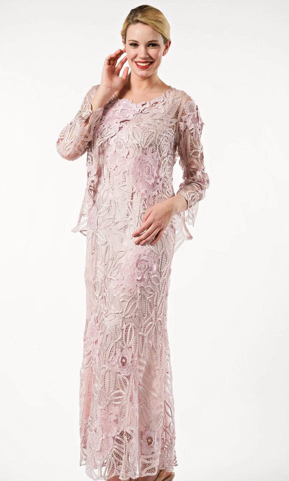 Soulmates D1106 - Rose Lace Jacket & Dress Set
