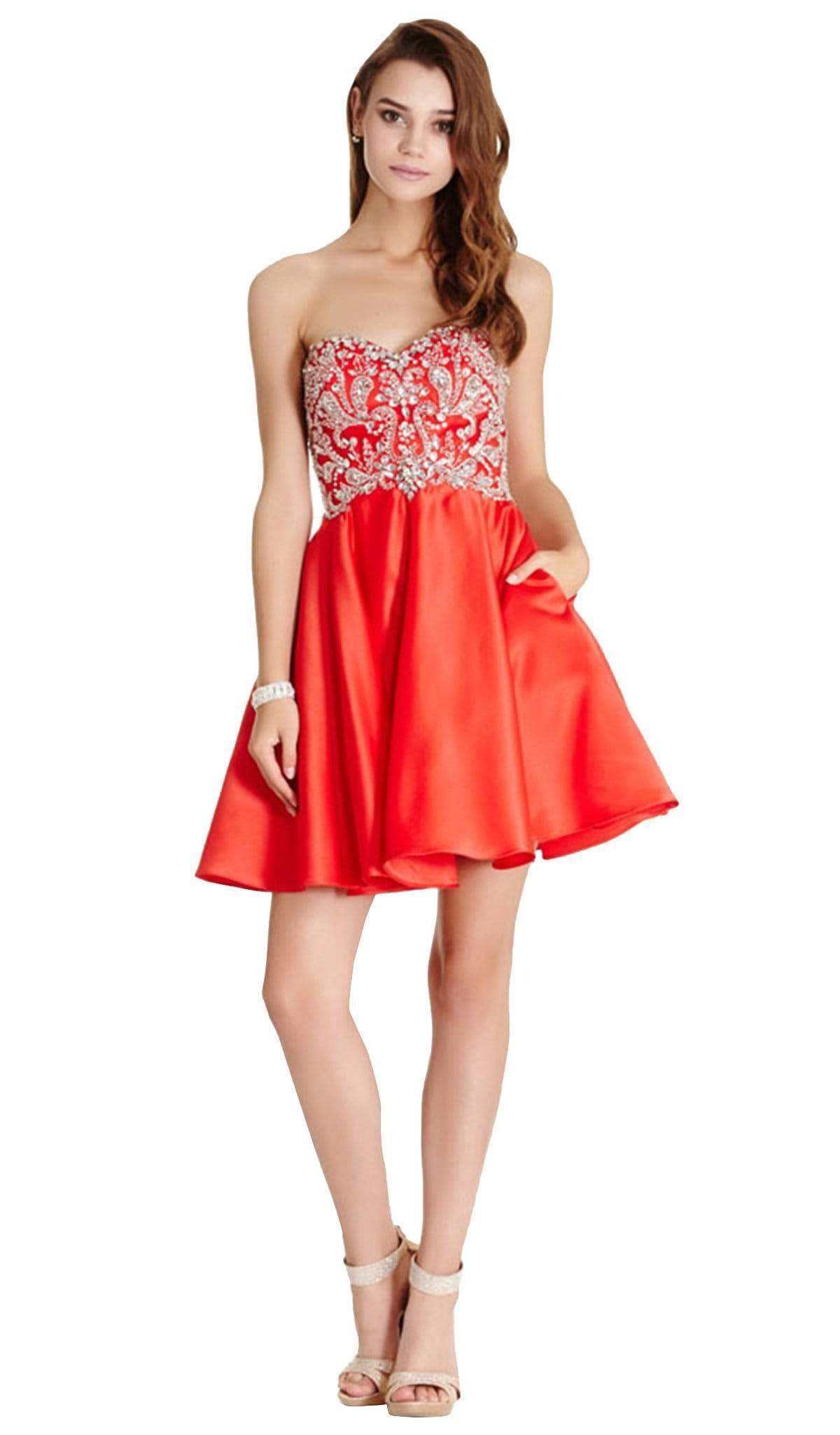 Aspeed Design - Strapless A-line Homecoming Dress
