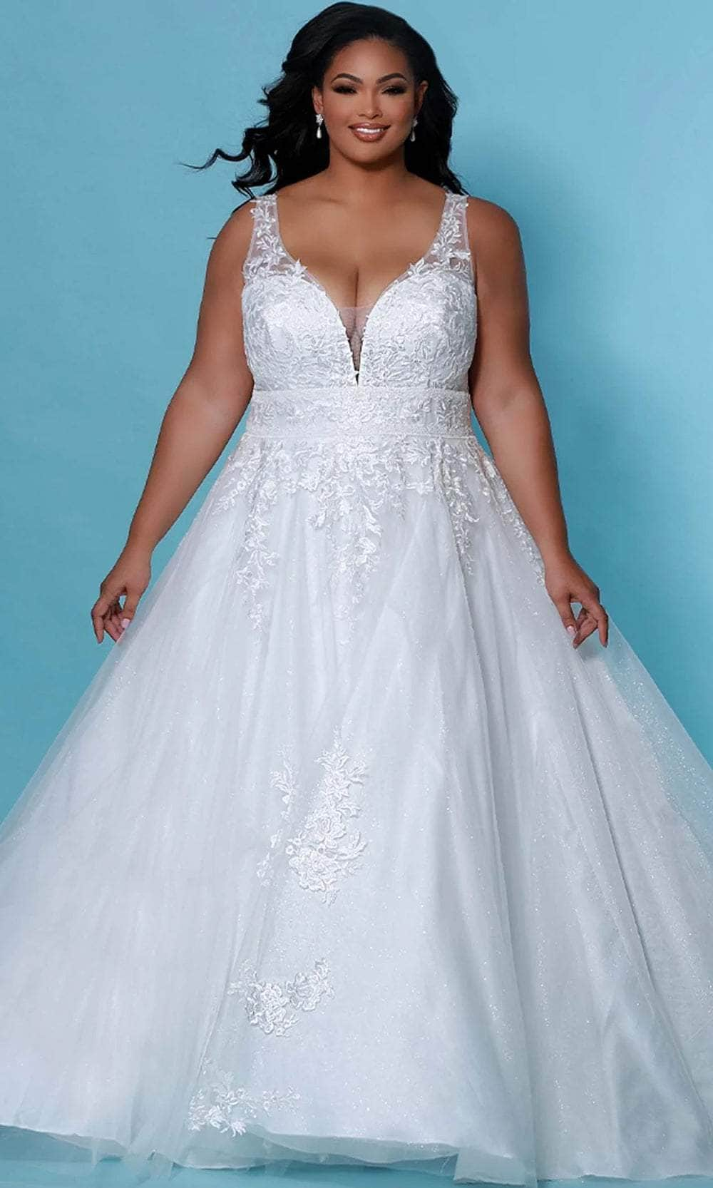 Sydney's Closet Bridal - SC5255 Embroidered A-Line Bridal Gown
