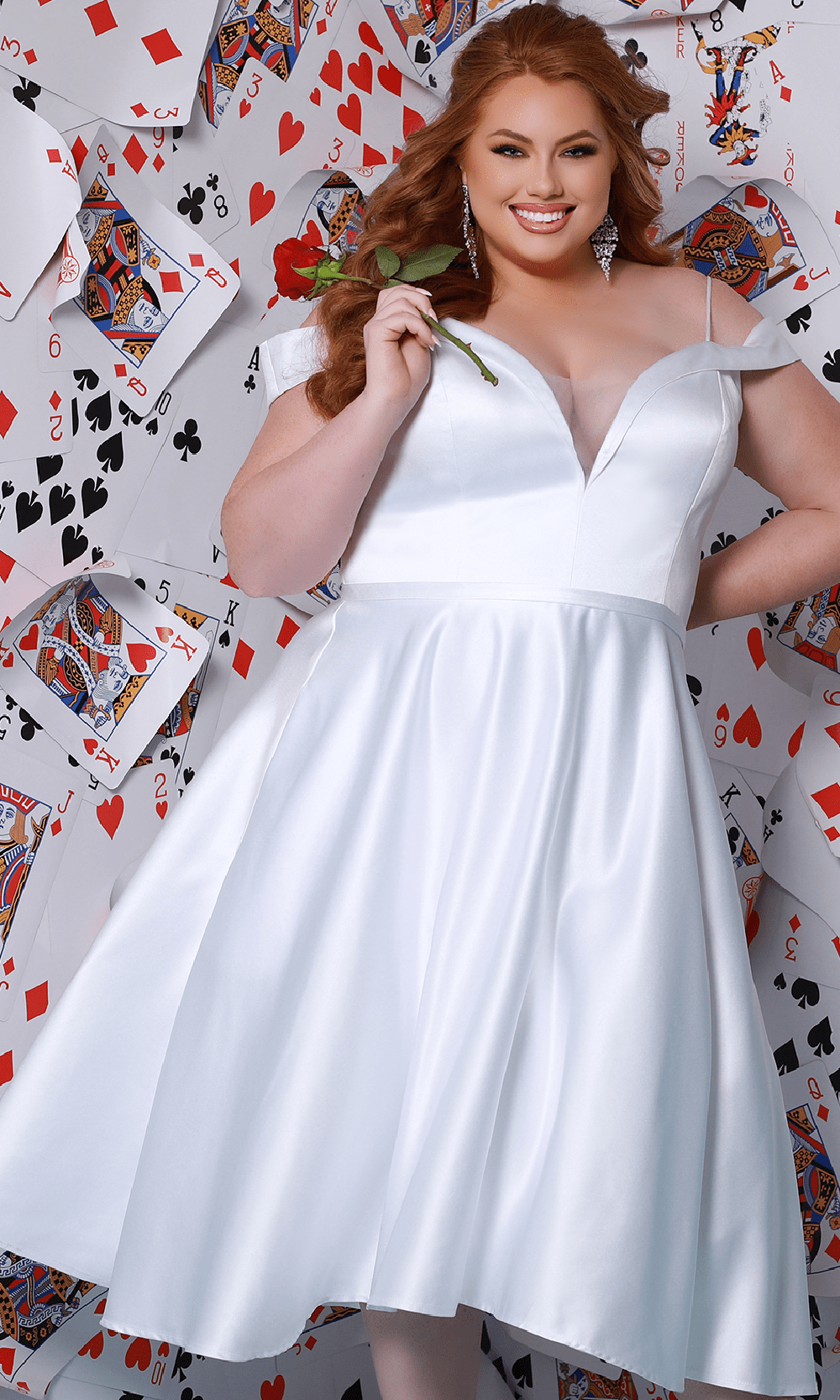 Sydney's Closet Bridal - SC5280 Off Shoulder A-Line Dress
