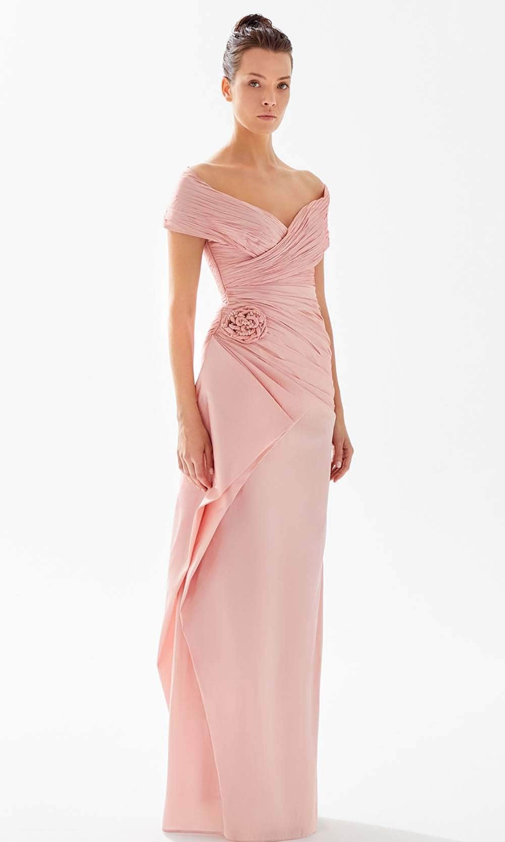 Tarik Ediz 98237 - Ruched Off-Shoulder Mother of the Groom Dress
