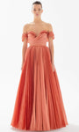 Sophisticated A-line Taffeta Floor Length Natural Waistline Wrap Pleated Off the Shoulder Sweetheart Evening Dress