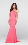 Sophisticated Beaded Fitted Cutout Halter Sleeveless Mermaid Natural Waistline Dress With Ruffles
