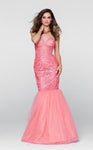 Strapless Sweetheart Mermaid Illusion Sheer Side Zipper Natural Waistline Evening Dress