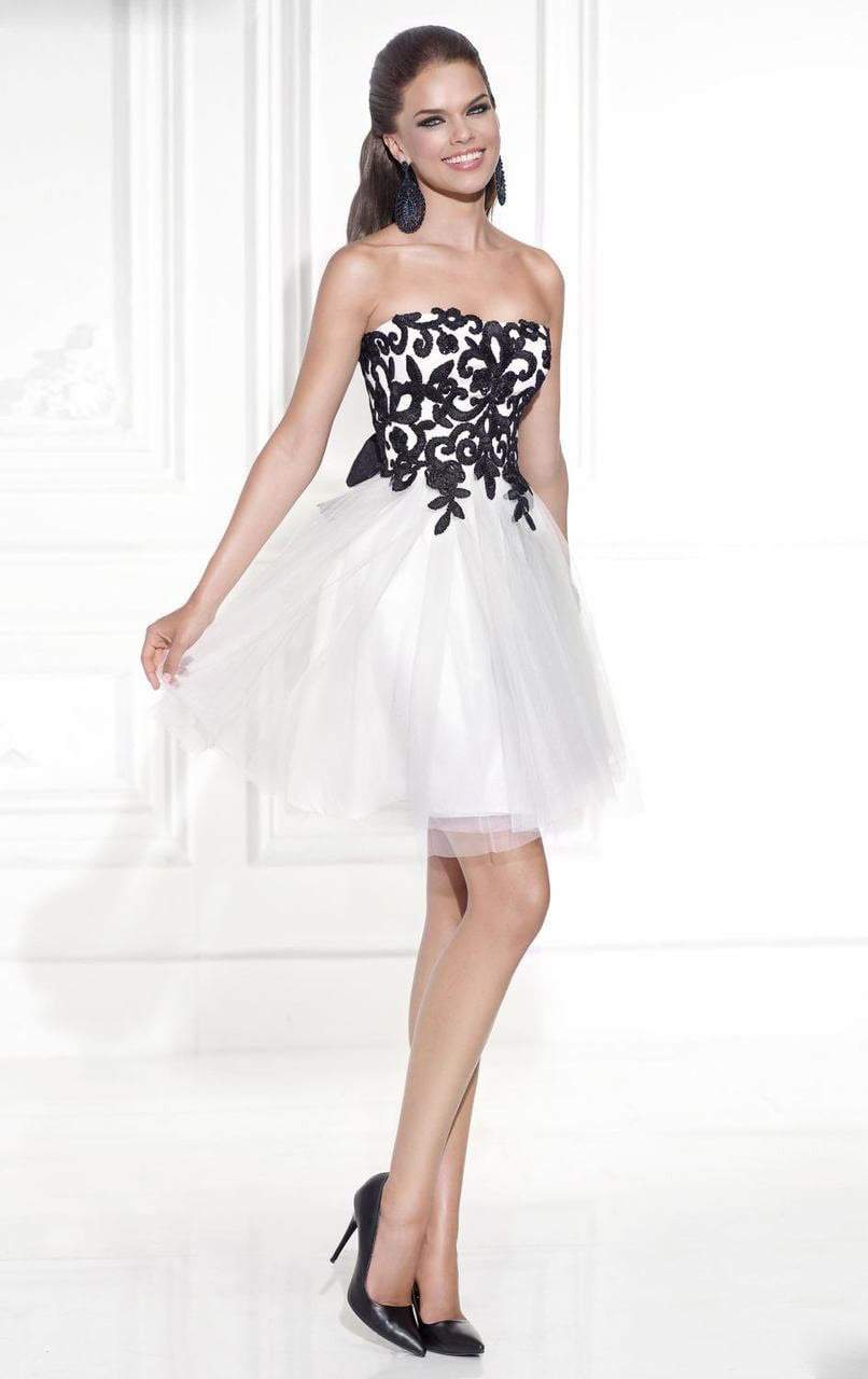 Tarik Ediz - Semi-Sweetheart Neck A-Line Dress 90457
