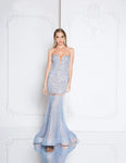 Sexy Strapless Open-Back Beaded Illusion Fitted Back Zipper Sheer Cutout Natural Waistline Plunging Neck Sweetheart Mermaid Evening Dress/Prom Dress