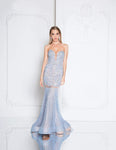 Sexy Strapless Natural Waistline Mermaid Back Zipper Illusion Fitted Beaded Cutout Sheer Open-Back Plunging Neck Sweetheart Evening Dress/Prom Dress