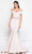 Terani Couture - 1812M6657 Off-Shoulder Brocade Gown Evening Dresses 00 / Blush